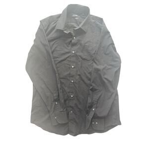 Uniqlo Men's‎ XL Slim Fit Black Button Down Shirt Preowned